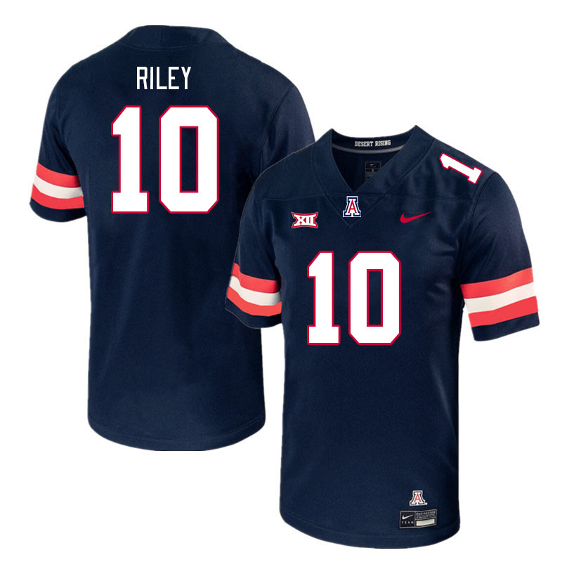 Arizona Wildcats #10 Malachi Riley Big 12 Conference College Football Jerseys Stitched Sale-Navy